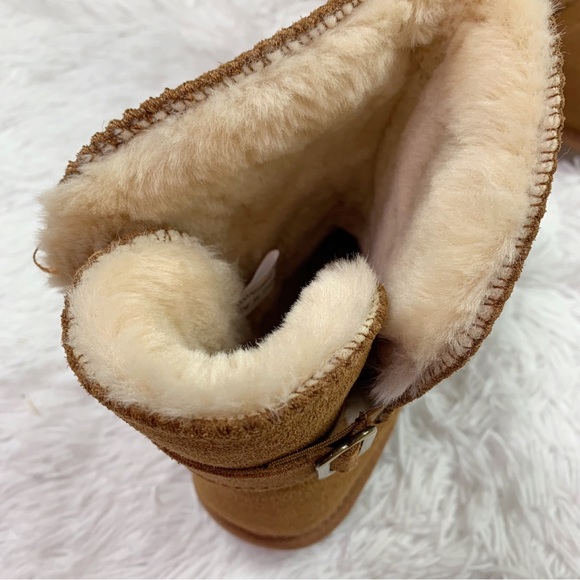 Style & ConTeenyy Winter suede Booties in chestnut suede upper faux fur lining - Picture 4 of 8